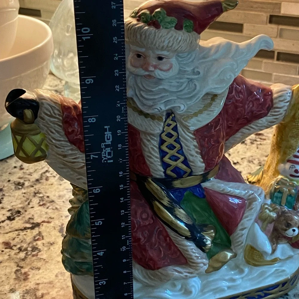 Vintage Omnibus by Fitz and Floyd Santa Teapot